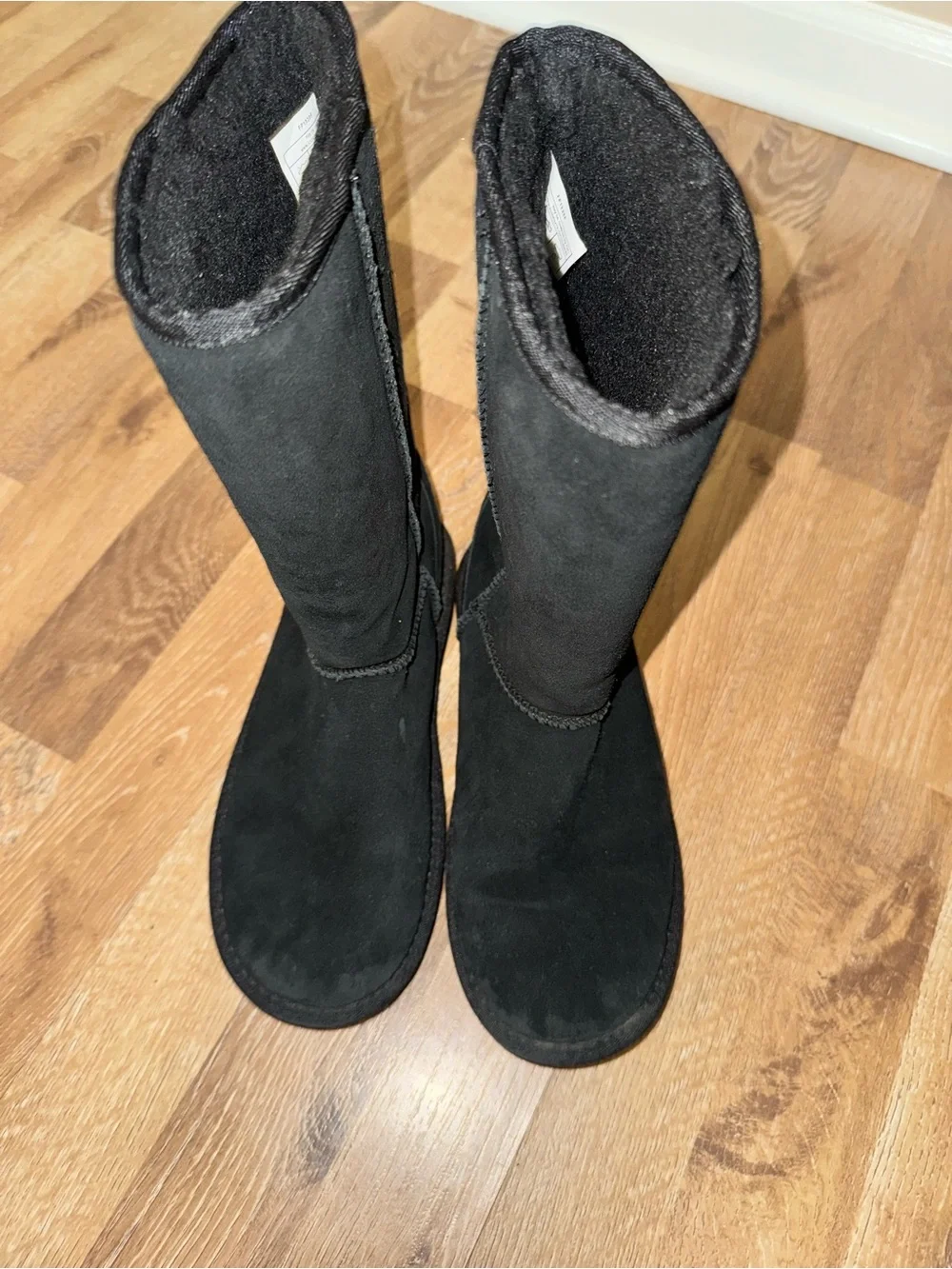 Koolaburra Kids Black Plush-Lined Tall Boots